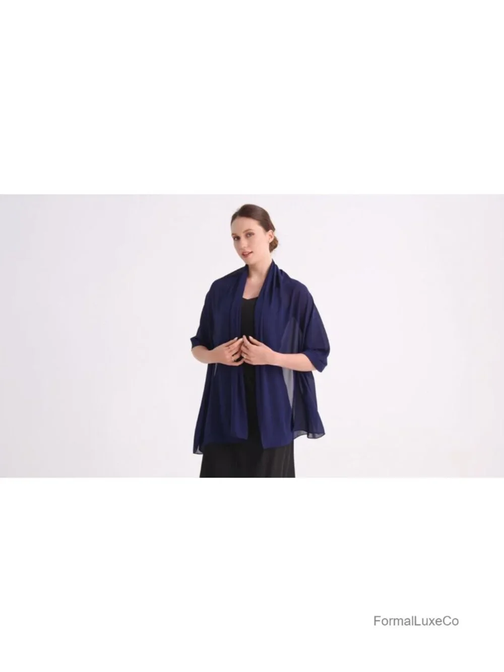 Lightweight Chiffon Shawl Wrap for Evening Dresses Wedding Formal Occasions